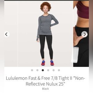 Lululemon fast and free leggings 25”